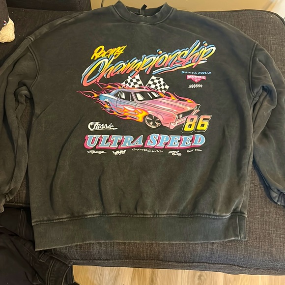 Hu0026M | Tops | Hm Racing Championship Colorful Sweatshirt Crew Neck | Poshmark